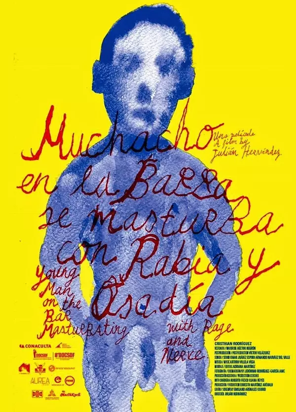 Young Man on the Bar Masturbating with Rage and Nerve